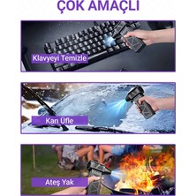 Eco Lounge Mini Turbo Fan 130.000 Rpm Şarjlı 8000 Mah Batarya 4 Vitesli Taşınabilir Elektrikli Hava Üfleyici Kompresörü