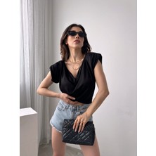 Nido Moda Vatkalı Degaje Yaka Buzzy Bluz