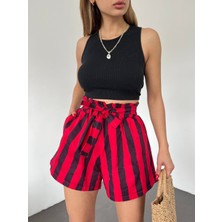 Nido Moda Rahat Kesim Beli Büzgülü Cepli Şort