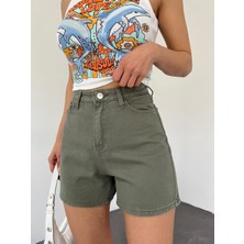 Nido Moda Mom Kalıp Yıkamalı Denim Şort