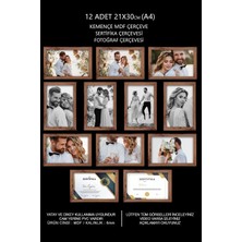 Yhfoto 12 Adet A4 Kemençe Mdf 21X30 & Sertifika Kahverengi-Çok Renkli 21 x 30