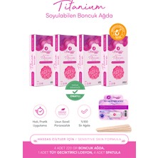 Smoothly 880 Gr. Acısız Ağda Tıtanıum Pudralı Soyulabilir Boncuk Ağda Granür Ağda 220 G x 4 Paket 880 Gr.