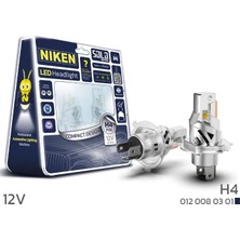 LED Xenon Ampul Ikili Solo Seri H4 12V 32W P43T 8000K Beyaz 3800 Lümen IP67 - Niken 0120080301