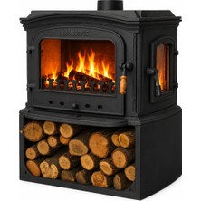 Flame Stove FS-032YKST Altara Lux Döküm Soba Yüksek Verimli Odun & Kömür Isıtıcı Çift Yanmalı