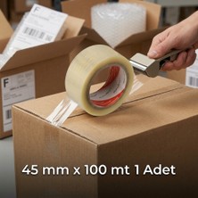 Fullmax Myb Şeffaf Koli Bandı 45 mm x 100 mt Akrilik Yapışkanlı Paketleme Bant 1 Adet