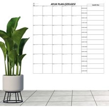 Eco Lounge Aylık Planlayıcı Manyetik Duvar Stickerı Takvim Plan Çizelgesi BX40