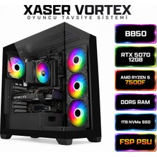 Xaser Vortex X230 Ryzen 5 7500F 16GB Ddr5 Ram 1tb M.2 Nvme Ss 12GB RTX5070 Masaüstü Oyuncu Bilgisayarı