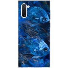 LOTUS GOLD Samsung Galaxy Note 10 Uyumlu Balık Desenli Şeffaf Telefon Kılıfı