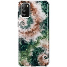 LOTUS GOLD Samsung Galaxy A02S Uyumlu Batik Desenli Şeffaf Telefon Kılıfı