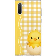 LOTUS GOLD Samsung Galaxy Note 10 Uyumlu Civciv Desenli Şeffaf Telefon Kılıfı