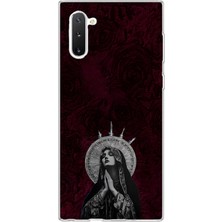 LOTUS GOLD Samsung Galaxy Note 10 Uyumlu Vintage Güller Desenli Şeffaf Telefon Kılıfı