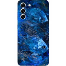 LOTUS GOLD Samsung Galaxy S22 Uyumlu Balık Desenli Şeffaf Telefon Kılıfı