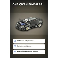 Midas Toptan Greddy V2 1/64 Diecast Nissan Skyline Gt-R R34 Kaido Works Model Araba, Koleksiyonluk BX-313373 Mid