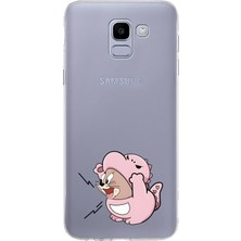 LOTUS GOLD Samsung Galaxy J6 Uyumlu Baskılı Yumuşak Silikon Şeffaf Telefon Kılıfı