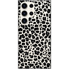 LOTUS GOLD Samsung Galaxy S25 Ultra Uyumlu Leopar Desenli Şeffaf Telefon Kılıfı