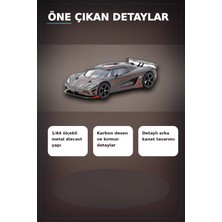 Midas Toptan 1/64 Siyah Karbon Fiber Kırmızı Detaylı Koenigsegg Agera Rs Diecast Model Araba BX-313337 Midas