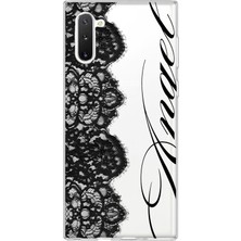 LOTUS GOLD Samsung Galaxy Note 10 Uyumlu Angel Desenli Şeffaf Telefon Kılıfı