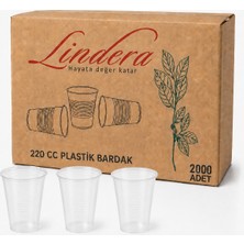Antpap Ambalaj 220 cc Şeffaf Plastik Bardak 2000 Adet Kullan At Su Meşrubat ve Soğuk Içecek Bardağı