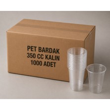 Antpap Ambalaj 350 cc Pet Bardak 1000 Adet – Kalın 12 Oz Şeffaf Plastik Bardak