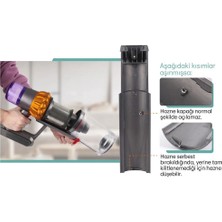 Supervac Dyson V10, V11, V15 Süpürge ile Uyumlu Büyük Boy Toz Haznesi Rayı