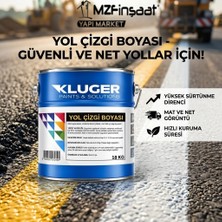 Mzf Fabrika, Yaya Geçidi, Spor Sahası, Asfalt ve Zemin Için Yüksek Sürtünme Dirençli Profesyonel Yol Çizgi Boyası 18 kg (Sarı / Beyaz)