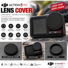 Print Zone Djı Osmo Action 5 Pro Koruyucu Lens Kapağı - Çizilmez ve Toz Önleyici Objektif Kapağı