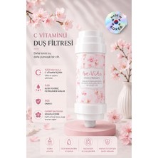Cherry Blossom C Vitaminli Aromatik Duş Filtresi - Saç Dökülme Karşıtı, Cilt Besleyici Klor ve Kireç Arıtıcı Duş Filtresi (150GR)