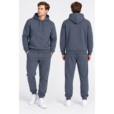 Machi 3 Iplik Kışlık Erkek Eşofman Takımı Yandan Cepli (Yumuşacık Puf Kumaş)