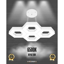 Hegza Lighting Stella (Beyaz Kasa, Beyaz Işık) Ledli Modern Avize