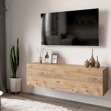 L'occi Concept Delphin 100 cm Modern Tasarımlı Kapaklı TV Ünitesi DLP12-A Suntalam Çam Renk