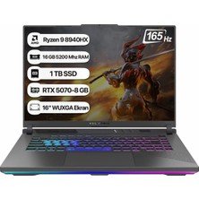 Asus Rog Strix G16 G614PP-RV218 Amd Ryzen 9 8940HX 16GB 1tb RTX5070-8GB 115W Freedos 16" Wuxga 165Hz Taşınabilir Bilgisayar