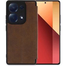 Mey İthalat Mey Ithalat®  Redmi Note 13 Pro 4g Kılıf Flip Cover - Taba