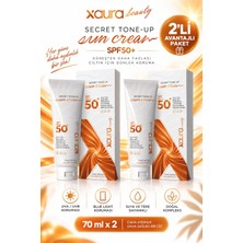 Xaura Global Secret Tone-Up SPF50+ Sun Cream 70 ml 2 Adet