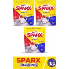 Asperox Sparx Diamond Bulaşık Makinesi Tableti 60'lı 3 Adet