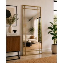 Effe Yapı Dekor Gold Metal Çerçeveli 180X80 cm Dekoratif Ayna