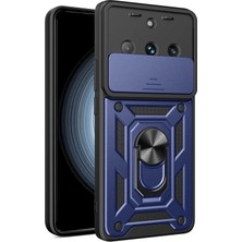 Mey İthalat Mey Ithalat® Realme 11 Pro Kılıf Pars Lens Yüzüklü Silikon - Lacivert
