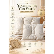 Yün Yastık Yıkanamamış Koyun Yünü Yetişkin Boy