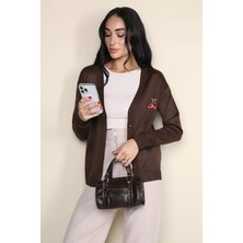 Gülseli Kadın Işlemeli Triko Hırka P-00023168