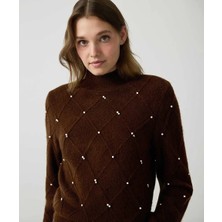 Miss İpekyol Strass Taş Aksesuarlı Dokulu Kazak IW6260050119074