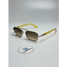 Blue Pepper Eşref Tek Model Güneş Gözlüğü ~ Eşrefin Taktığı Renk ~ Sarı Sap - Yeşil Cam - UV400 - 55 Ekartman
