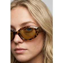 Blue Pepper Selin Leopar Güneş Gözlüğü Cateye Çerçeve Kahve Cam Renkli 50 Ekartman