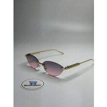 Blue Pepper Cartyy V4 Pembe Güneş Gözlüğü Cateye Çerçeve 60-18-143 Ekartman