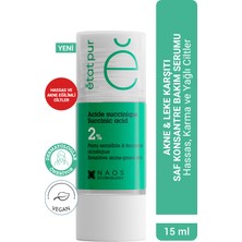 Etat Pur Pure Active Succinic Acid %2 Hassas Ciltler için Akne ve Leke Karşıtı Konsantre Bakım Serumu 15 ML