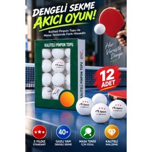 Open City 12 Adet 3 Yıldız Masa Tenisi Topu Dengeli Sekme Pinpon Topu Antrenman Günlük Oyun Için Beyaz Set