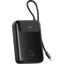 Yazicitekno 10.000 Mah 22.5W 2x Kablolu Küp Powerbank Siyah