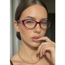 Blue Pepper Kadın Mavi Işık Korumalı Gözlük Cateye Çerçeve Küçük Yüzler Için 51 Ekartman