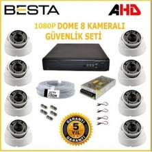Maesko 2mp Ahd 1080P Gece Görüşlü 8 Kameralı Dome Güvenlik Sistemi ( 1tb HDD )