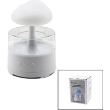 Pileli Store Yağmur Bulutu - Bt Spekaer Hoparlör 300ML USB Şarjlı - Renkli Ledli Işık - Kumandalı Hava Nemlendirici Buhar Makine - Koku Giderici (4887)