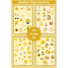 MindPad Studio 4'lü Sarı Kamp, Arı ve Yaz Temalı Sticker Seti, - 8X12 cm Suya Dayanıklı Parlak Ajanda Defter Süsleme Etiketleri, Scrapbook, Günlük, Planlayıcı, Bullet Journal Not Defteri Çıkartması
