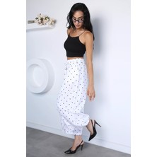 Gülseli Perry Kadın Bel Lastikli Puantiyeli Pileli Baggy Pantolon P-00023082
